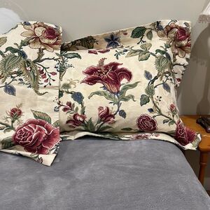 WAVERLY decorative pillow cases, 2, for standard pillows.